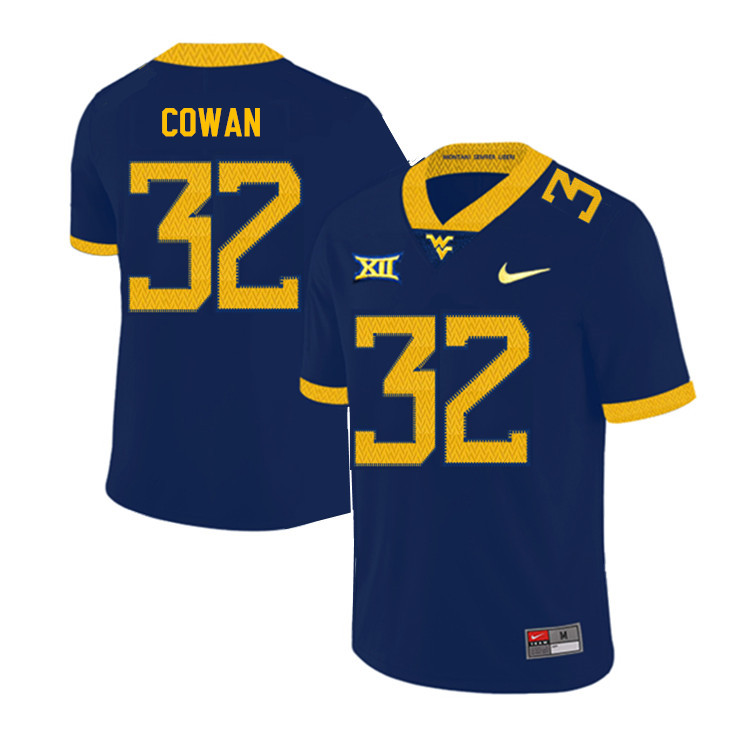 2019 Men #32 VanDarius Cowan West Virginia Mountaineers College Football Jerseys Sale-Navy
